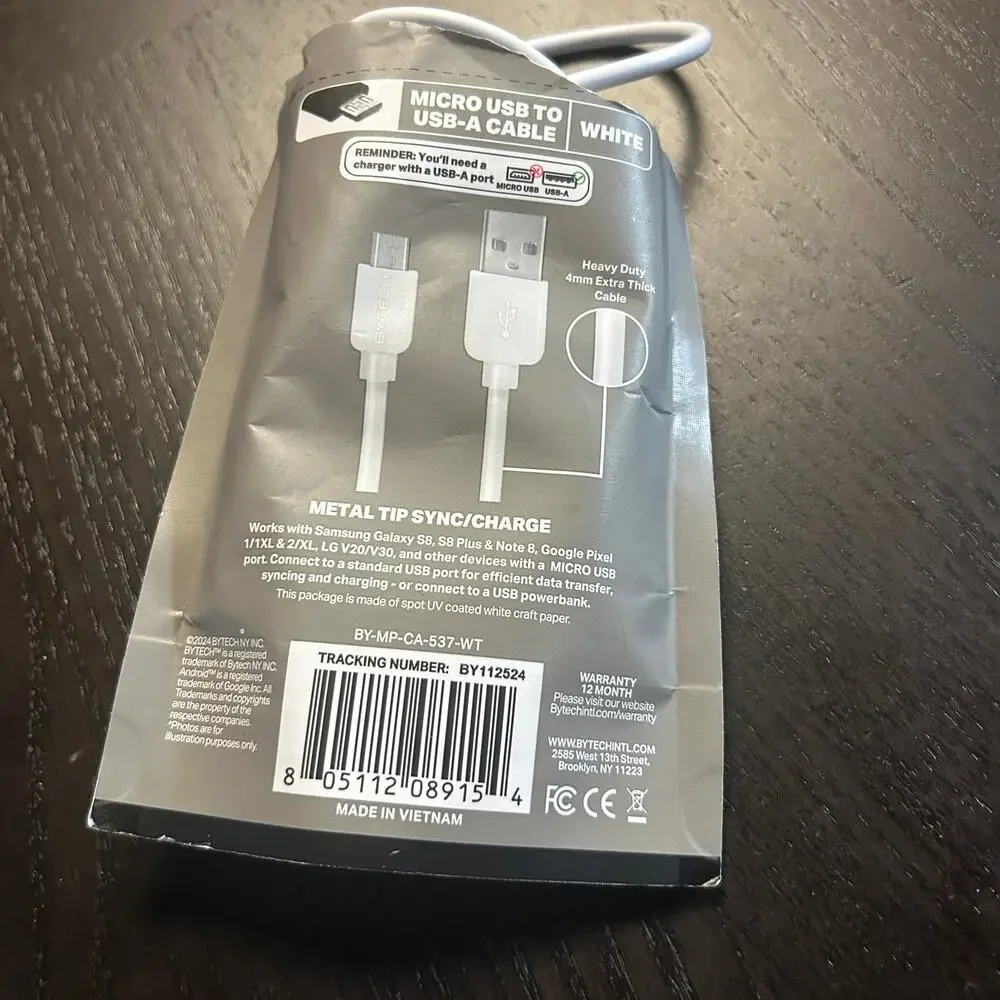 10 Ft Foot Heavy Duty Micro USB USB-A Cable Charger